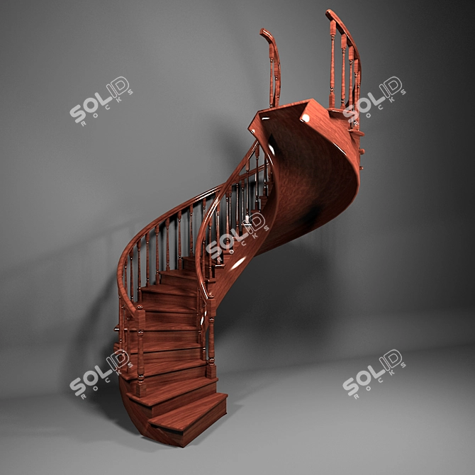 Spiral Staircase 3D model image 1