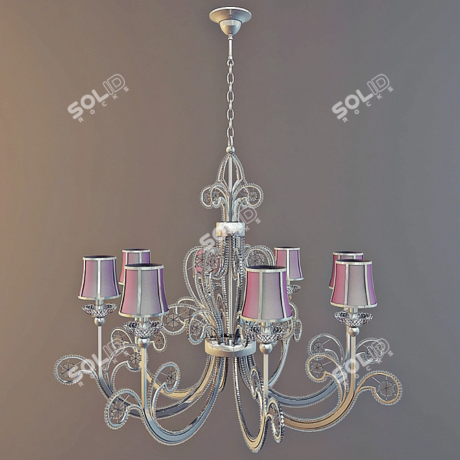 Crystal Classic Chandelier 3D model image 1