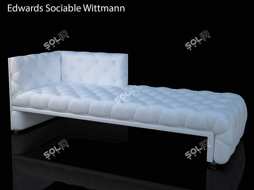 Edwards Sociable Ottoman 3D model image 1