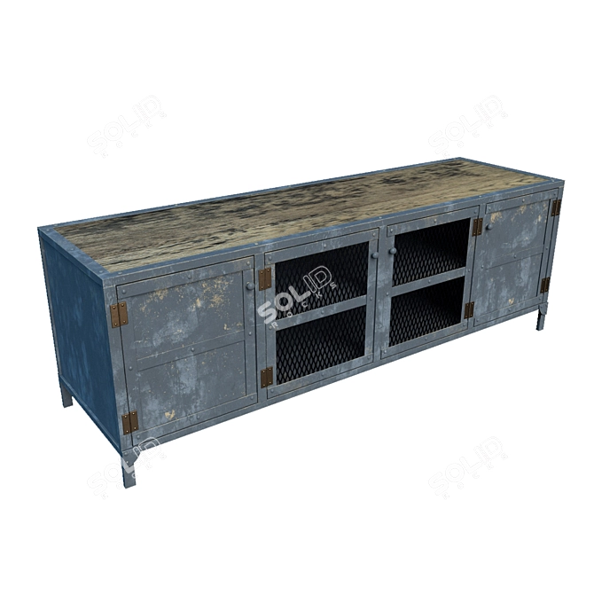 Industrial Loft Chest of Drawers 3D model image 1
