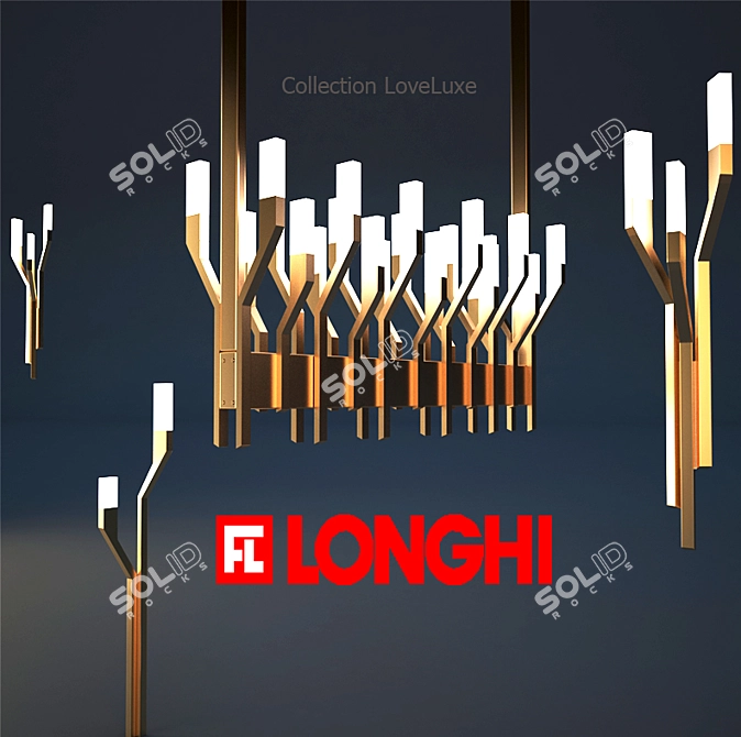 Loveluxe Chandelier: Elegant Lighting for Your Space 3D model image 1