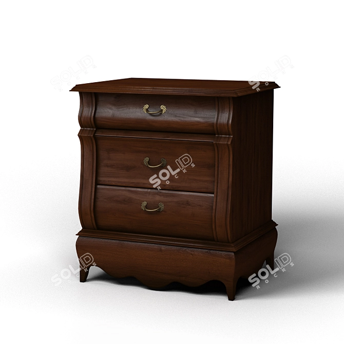 Modern Bedside Table 3D model image 1