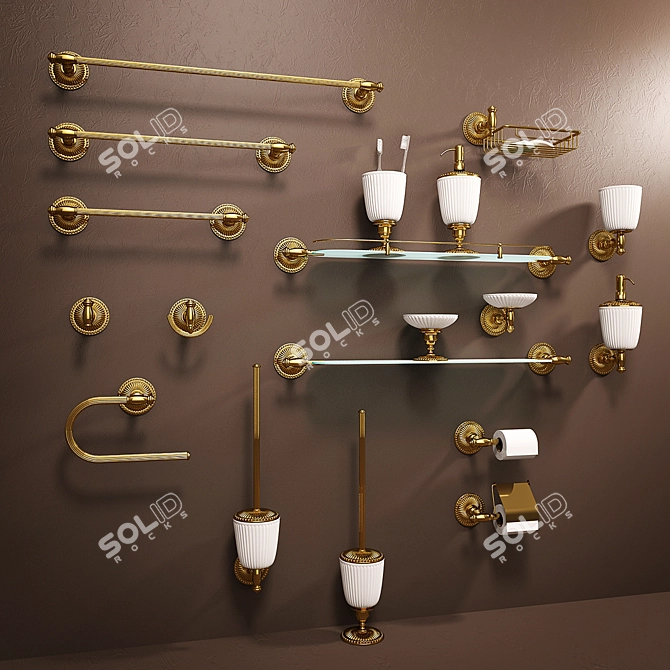 Bagno Aida Bathroom Set 3D model image 1