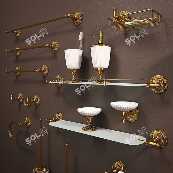 Bagno Aida Bathroom Set 3D model image 2