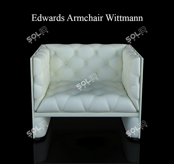 Elegant Edwards Armchair by Wittmann 3D model image 1