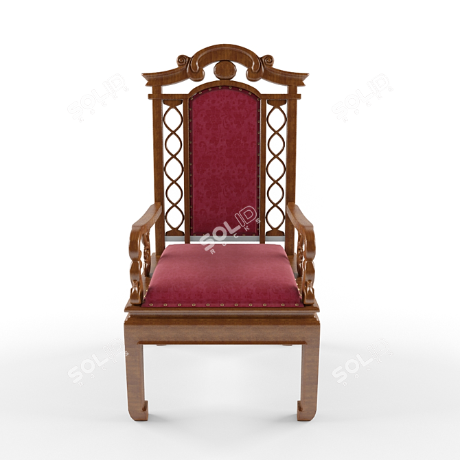 Elegant Wood Chair: 3dsmax2013 & Vray 3D model image 2