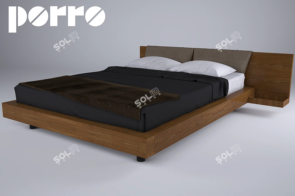 Porro Taiko Bed 3D model image 1