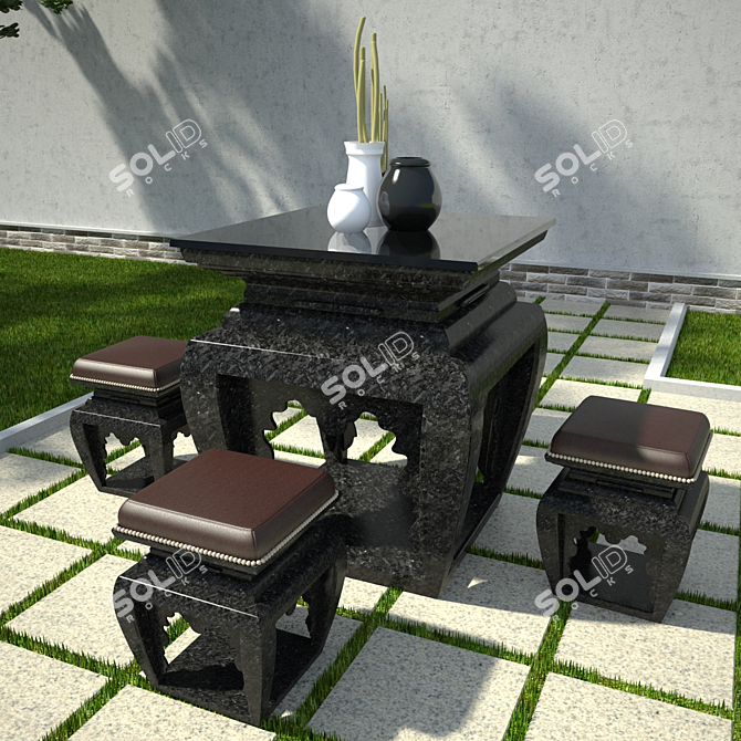 Outdoor Stone Steel Table & Chair
Exterior Stone Steel Furniture
Garden Stone Steel Table Set
Stone Steel Outdoor Dining Set 3D model image 1