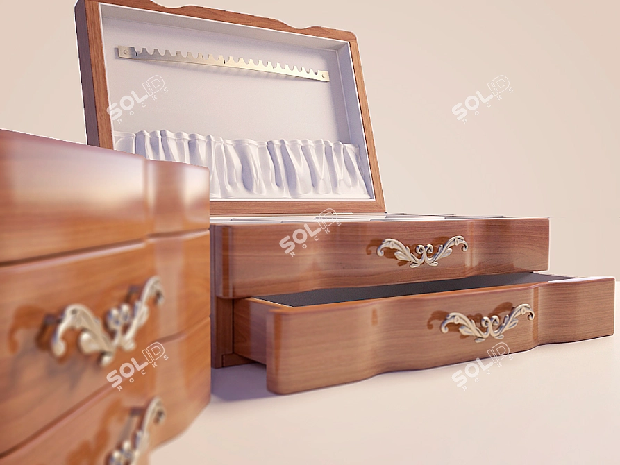 Elegant Jewelry Box 3D model image 2