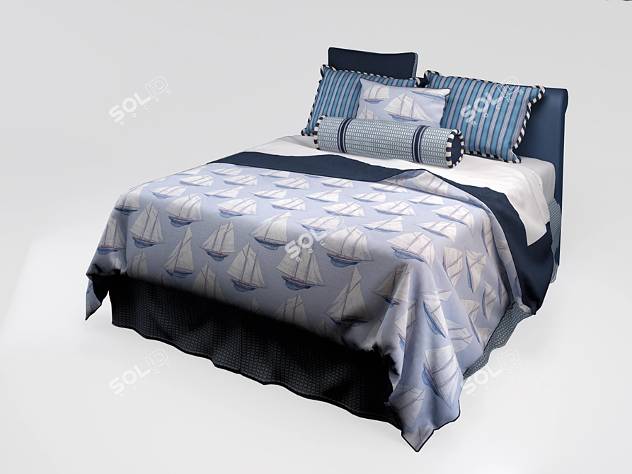 Coastal Comfort Mackinaw Bedset 3D model image 1