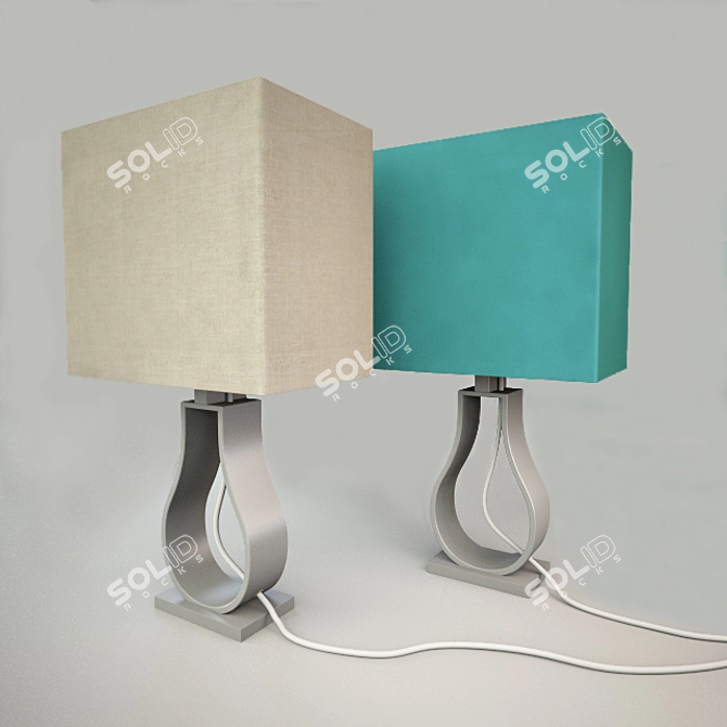 Modern Scandinavian Table Lamp 3D model image 1