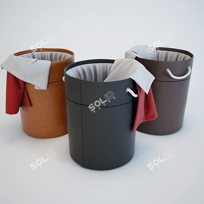 Colorful Laundry Baskets 3D model image 1