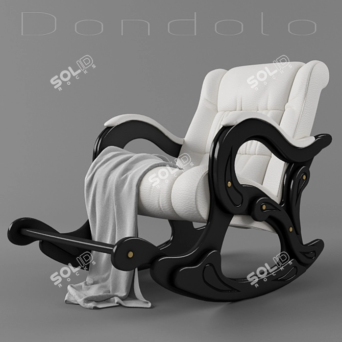 Dondolo Rocker Chair: Comfort in Motion 3D model image 1