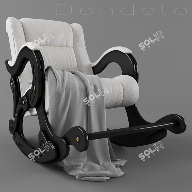 Dondolo Rocker Chair: Comfort in Motion 3D model image 2