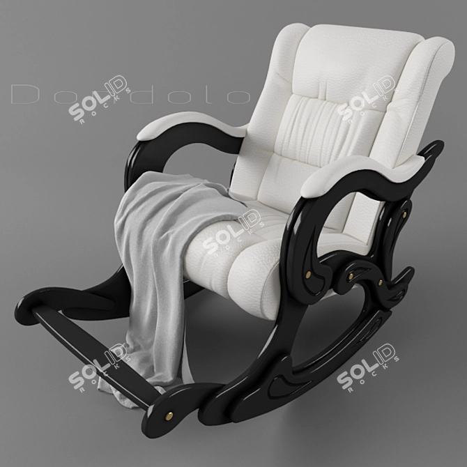 Dondolo Rocker Chair: Comfort in Motion 3D model image 3