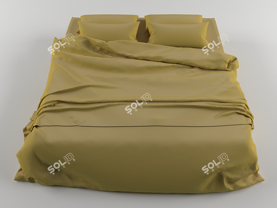 Luxury Bedding Set 3D model image 2