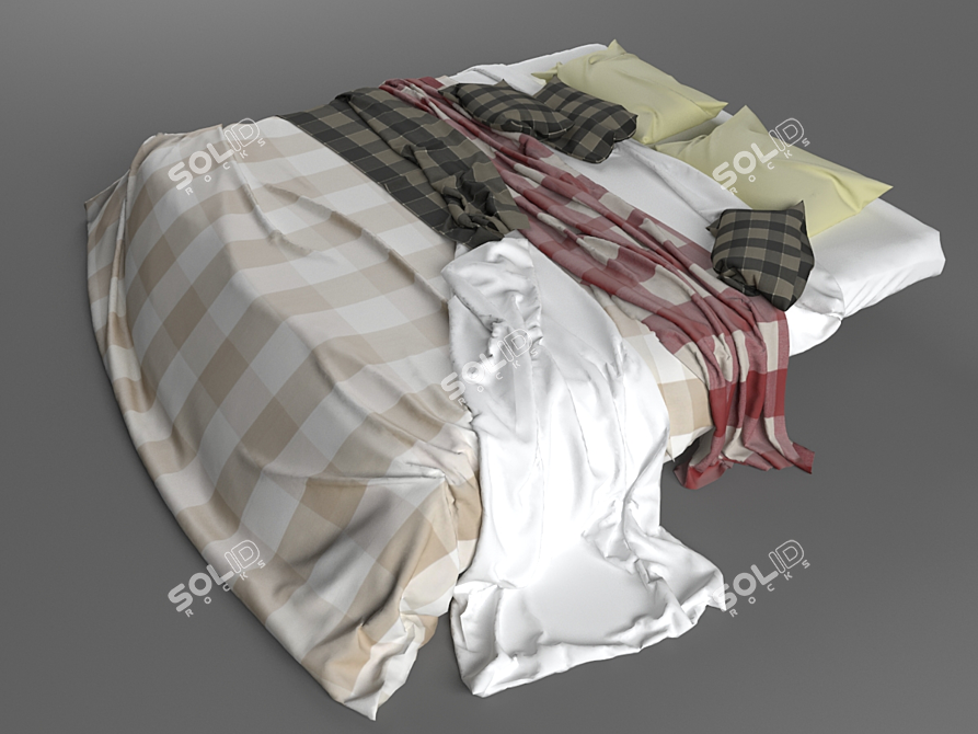 Luxury Bedding Set: Transform Your Bedroom 3D model image 1