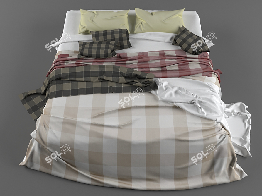 Luxury Bedding Set: Transform Your Bedroom 3D model image 2