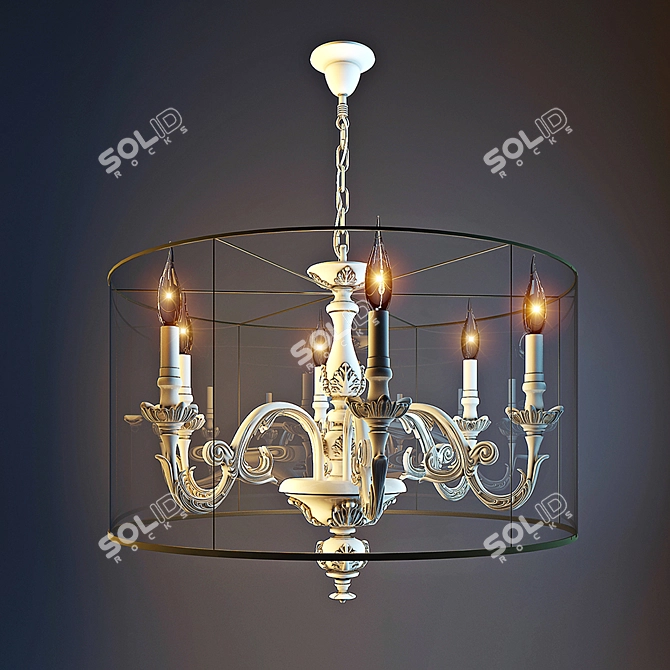 Classic Style Chandelier 3D model image 1