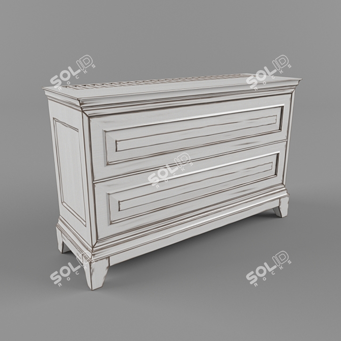 Elegant Vintage Sideboard 3D model image 1