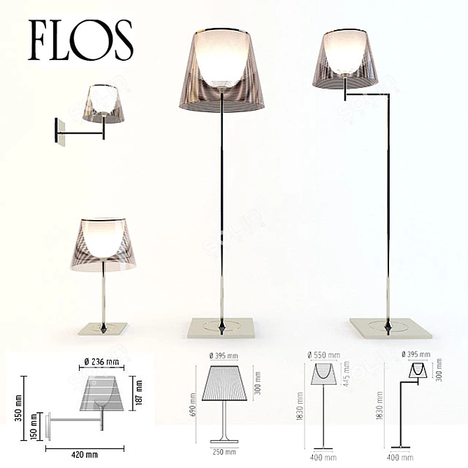 FLOS Ktribe: Elegant Lighting Trio 3D model image 1