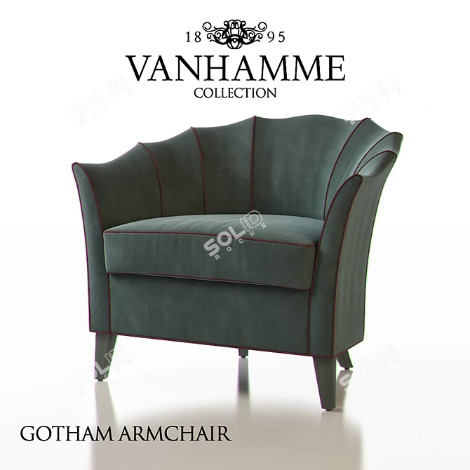 Vanhamme Gotham Armchair: 3dsmax 2010 & 2012+vray 3D model image 1