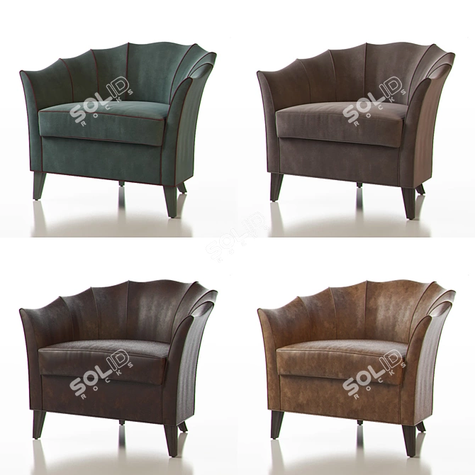 Vanhamme Gotham Armchair: 3dsmax 2010 & 2012+vray 3D model image 2