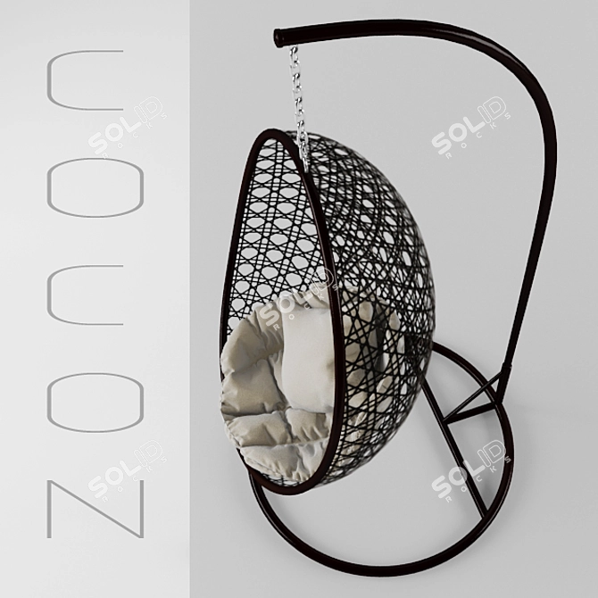 Cozy Hanging Chair Swing 3D model image 1