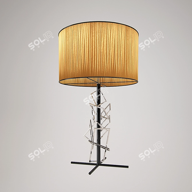 Luxury Rhomboid Table Lamp - Porta Romana 3D model image 1