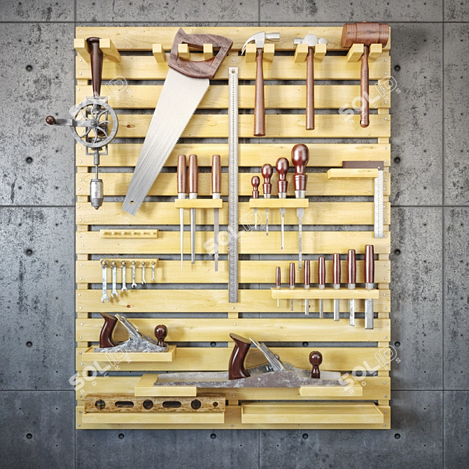 Carpenter's Tool Set 3D model image 1