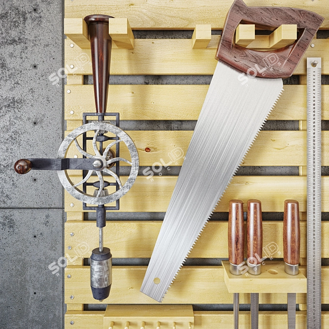 Carpenter's Tool Set 3D model image 2