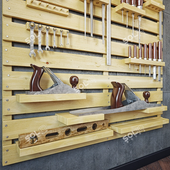 Carpenter's Tool Set 3D model image 3