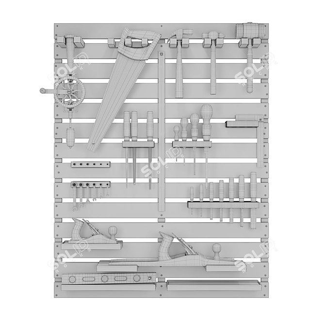 Carpenter's Tool Set 3D model image 6