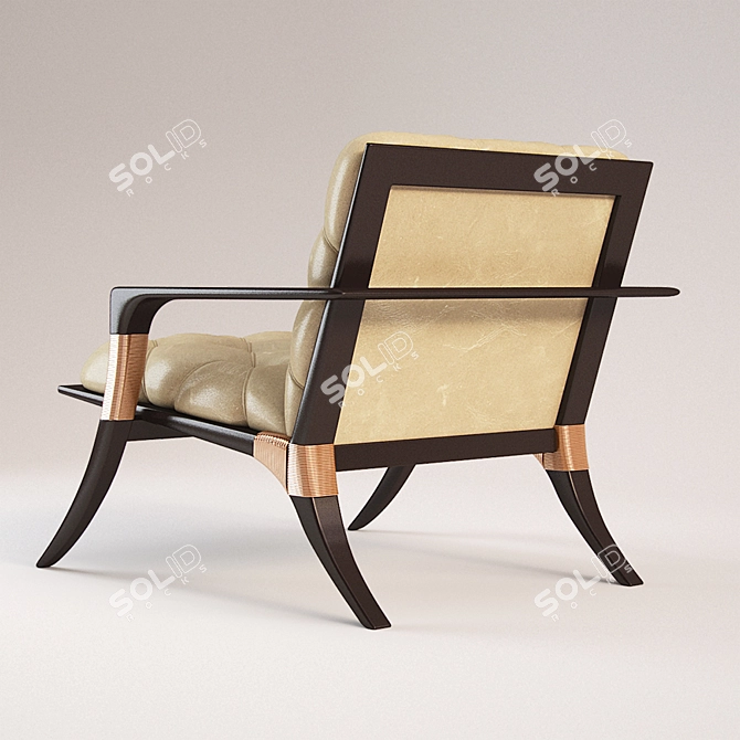 Athens Tufted Lounge Chair 3D model image 3