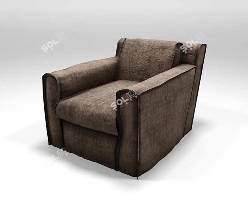 RIO BASSA Armchair: Modern and Stylish 3D model image 1