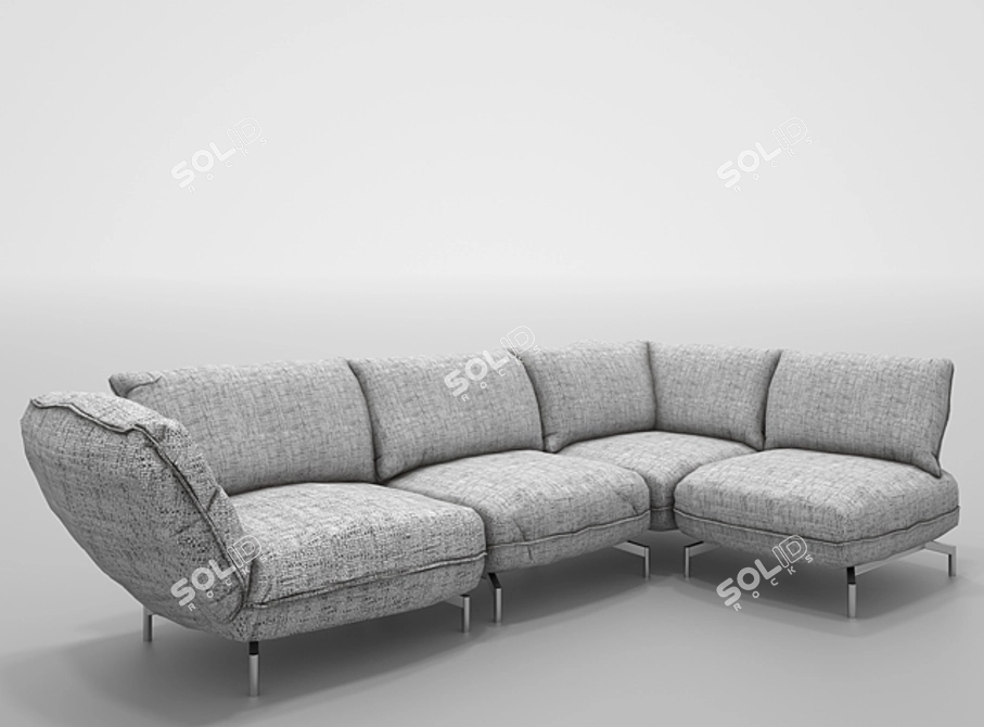 Modern Corner Sofa 3D model image 1