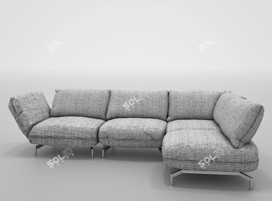 Modern Corner Sofa 3D model image 2