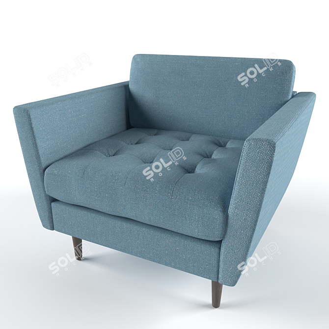 Sleek Osaka Chair 3D model image 1