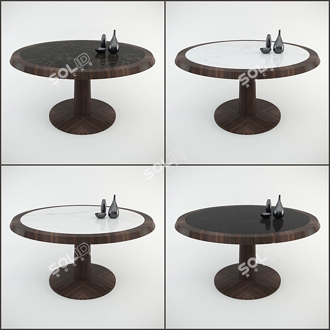 Poliform Anna Round Table - 1380mm Diameter 3D model image 2