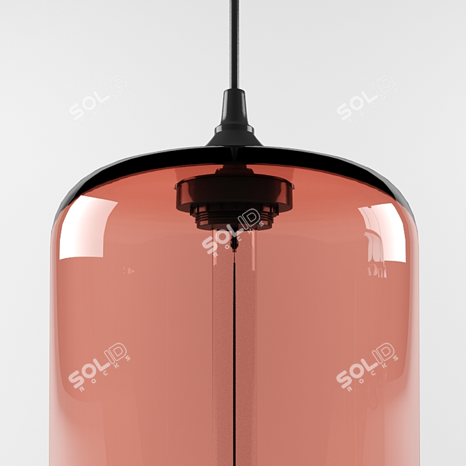 Sleek Pod Pendant Light 3D model image 2