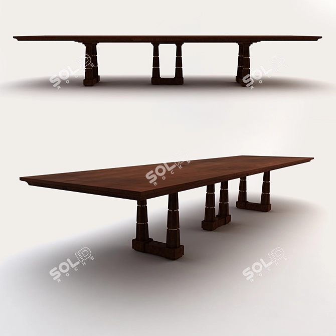 Elevate Dining Experience with Column Table 3D model image 1