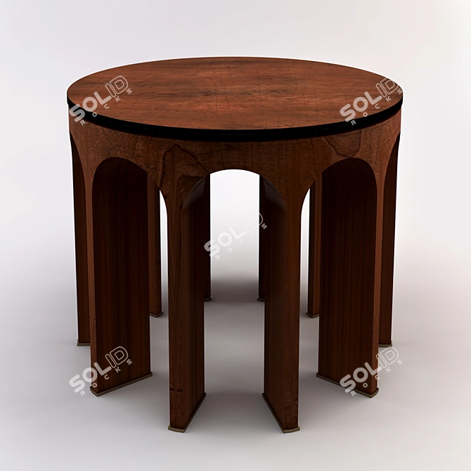  Retro Gaming Arcade Center Table 3D model image 1