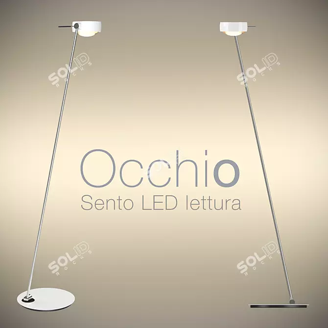 Sento LED Lettura: Versatile Floor Luminaire 3D model image 1