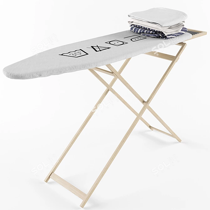 3-in-1 Ironing Board Set - Easy Assembly & Storage 3D model image 1