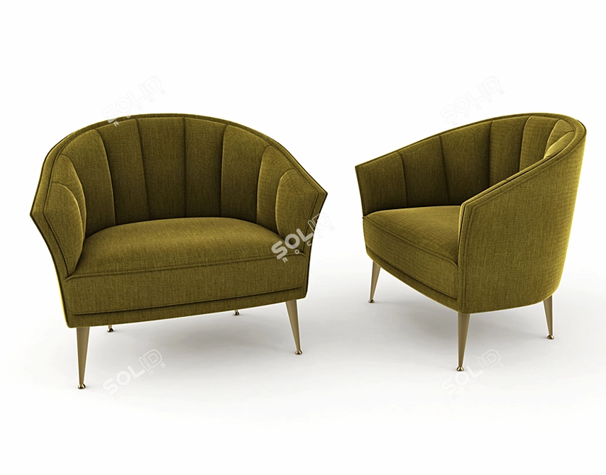  Luxe Maya Armchair: Modern Comfort 3D model image 1