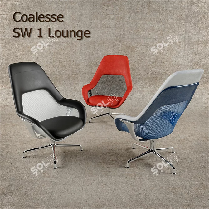 Modern Coalesse SW 1 Lounge 3D model image 1