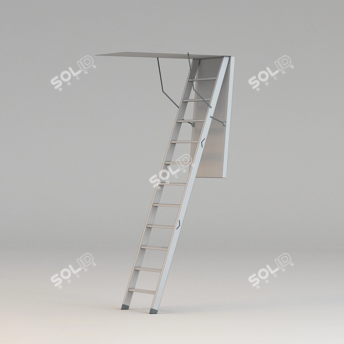 Attic Stairs: Easy Access to Extra Space 3D model image 1