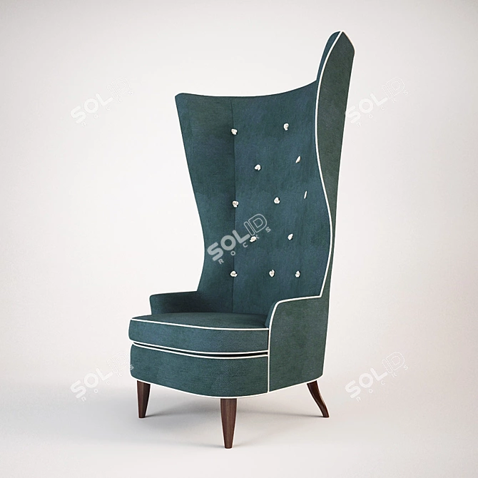 Goddess Wing Chair - Luxurious and Tall 3D model image 1