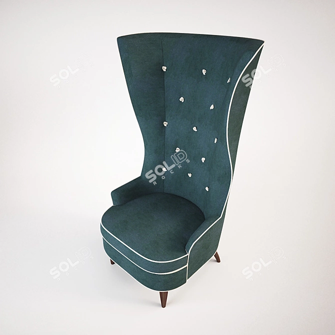 Goddess Wing Chair - Luxurious and Tall 3D model image 3