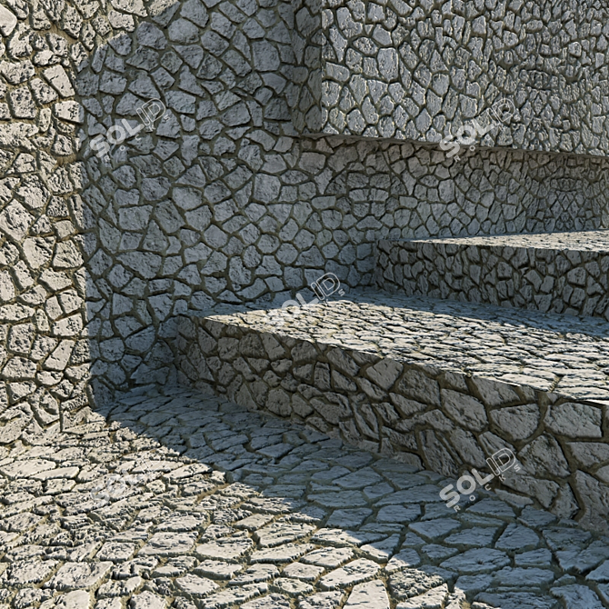 Sculpted Stone Texture 3D model image 1